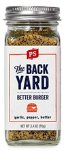 Load image into Gallery viewer, PS Seasoning The Back Yard Better Burger Seasoning 3.4 Oz. Jar