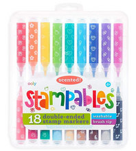 Load image into Gallery viewer, OOLY, Stampables Double Ended Scented Stamp Markers, Pack of 18 Vibrant Colors