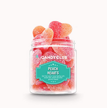 Load image into Gallery viewer, Candy Club Gourmet Gummy Peach Hearts, 7oz Jar