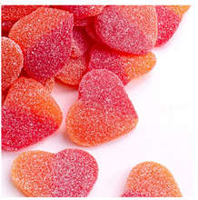 Load image into Gallery viewer, Candy Club Gourmet Gummy Peach Hearts, 7oz Jar