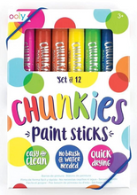 Ooly Chunkie Quick Drying Paint Sticks 12pcs, Colouring Kit for Kids