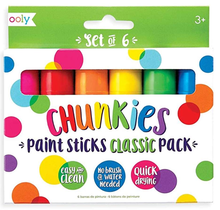 OOLY, Chunkies Paint Sticks, Classic 6 Pack - Set of 6