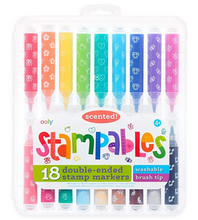 Load image into Gallery viewer, OOLY, Stampables Double Ended Scented Stamp Markers, Pack of 18 Vibrant Colors
