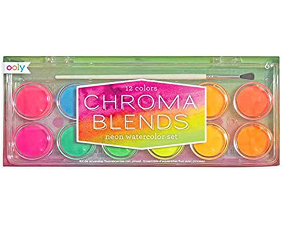 OOLY, Chroma Blends Neon Watercolor Paint - 13 PC Set