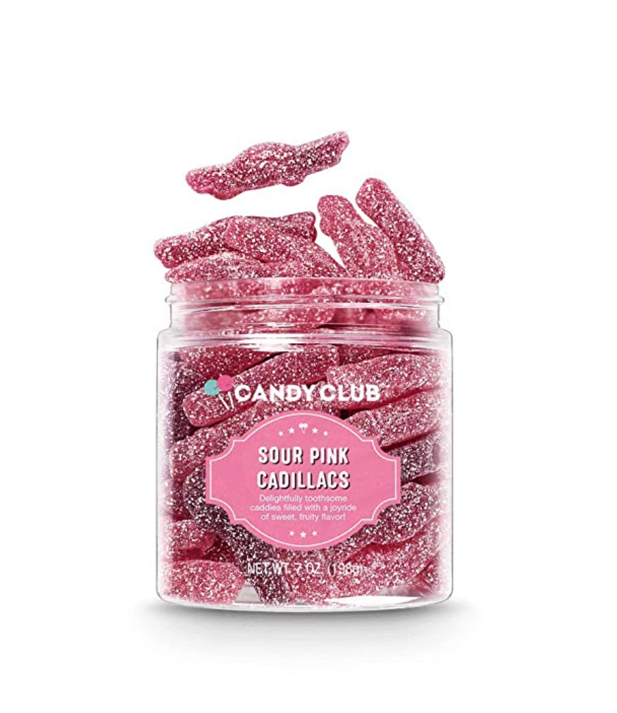 Candy Club Gourmet Sweet and Sour Pink Cadillacs, 7oz Jar