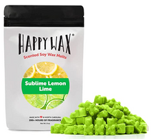 Load image into Gallery viewer, Happy Wax Soy Wax Melts Sublime Lemon Lime
