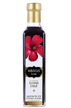 Load image into Gallery viewer, Floral Elixir Co. Hibiscus Elixir - All Natural Syrup for Cocktails &amp; Sodas, 8.5 oz
